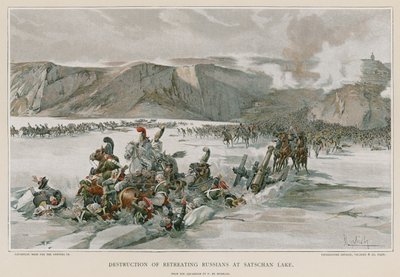 Destruction des Russes en retraite au lac Satschan - Felicien baron de Myrbach Rheinfeld