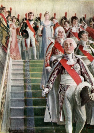 Napoléon et sa suite partant pour la messe - Felicien baron de Myrbach Rheinfeld
