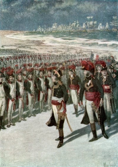 Napoléon passant en revue les troupes à Boulogne - Felicien baron de Myrbach Rheinfeld