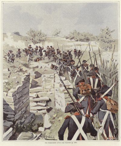 Soldats parmi les ruines de Nicopolis - Felicien baron de Myrbach Rheinfeld