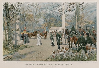 La rencontre de Napoléon et Pie VII à Fontainebleau - Felicien baron de Myrbach Rheinfeld