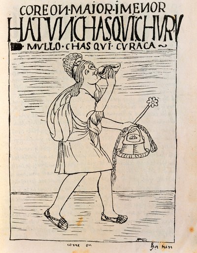 Un chasqui, messager royal inca - Felipe Huaman Poma de Ayala