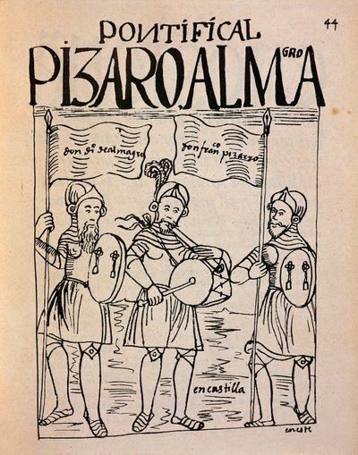 Portraits de Francisco Pizarro et du lieutenant Diego de Almagro avant l