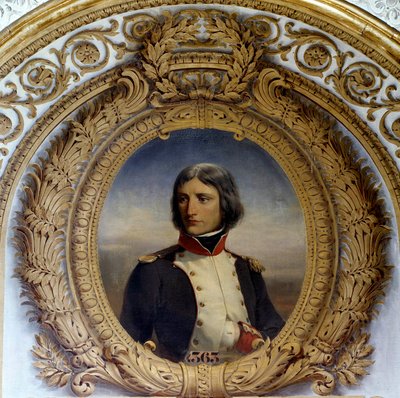 Portrait de Napoléon Bonaparte (1769-1821) en uniforme de lieutenant-colonel du premier bataillon de Corse en 1792 - Felix (after) Philippoteaux