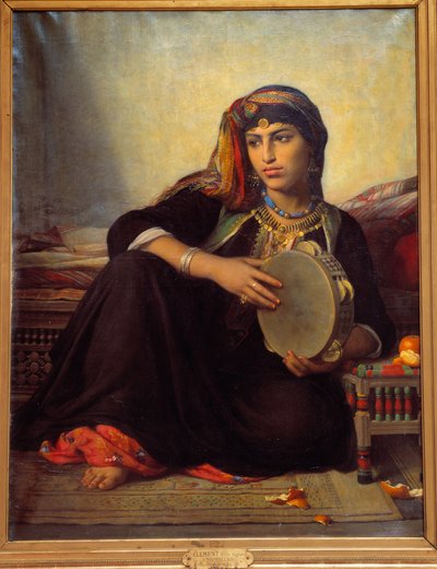 Un fellah jouant du tambourin - Felix Auguste Clement
