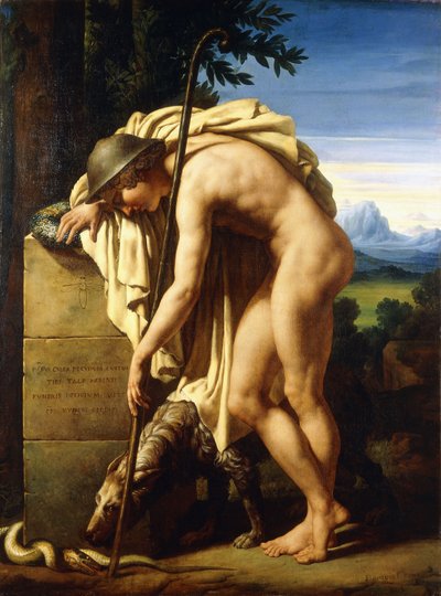 Un berger pleurant sur une tombe érigée pour un moustique, 1808 - Felix Boisselier