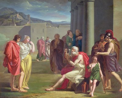 Homère chantant avec sa lyre, début du XIXe siècle - Felix Boisselier