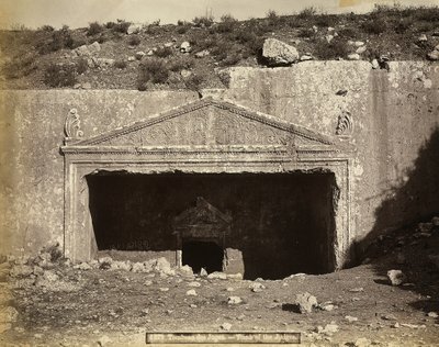 Entrée du tombeau des Judéens, à Jérusalem - Félix Bonfils