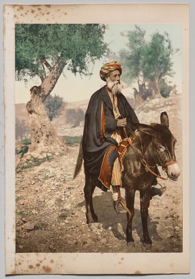 Femmes musulmanes syriennes à Beyrouth, costume de ville (homme sur un âne) - Félix Bonfils