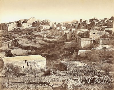 Vue panoramique de Bethléem, Israël - Félix Bonfils