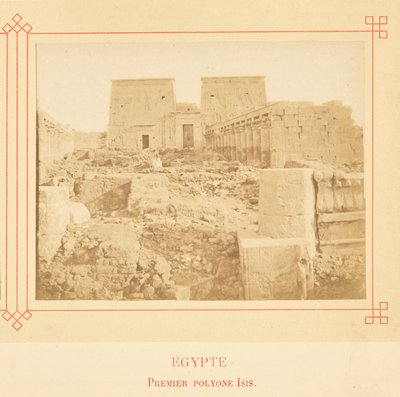 Premier pylone Isis. - Félix Bonfils