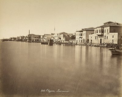 Vue de la ville de Larnaca, à Chypre - Félix Bonfils