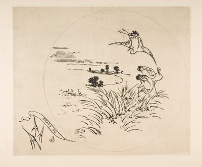 Décoration pour une assiette: Un étang - Felix Bracquemond