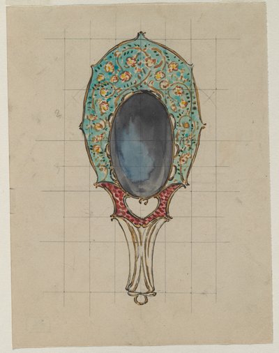 Conception pour un miroir à main, vers 1900-1902 - Felix Bracquemond