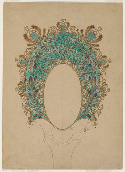 Dessins pour un miroir à main, vers 1900-1902 - Felix Bracquemond