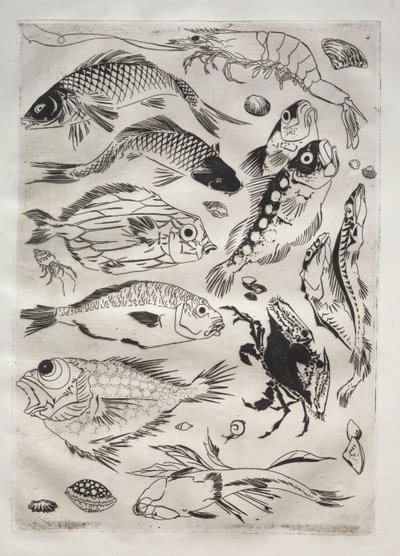 Service de table (service Rousseau) : Poissons (n° 24) - Felix Bracquemond