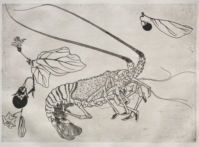 Service de table Rousseau : Grand homard avec antenne relevée n° 21, 1866 - Felix Bracquemond
