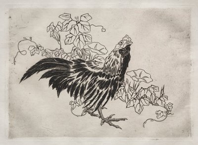 Service de table Rousseau : Coq et gloires du matin n° 25, 1866 - Felix Bracquemond