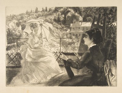 La Terrasse de la Villa Brancas, 1876 - Felix Bracquemond