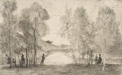 Le lac du Bois de Boulogne, vers 1858 - Felix Bracquemond