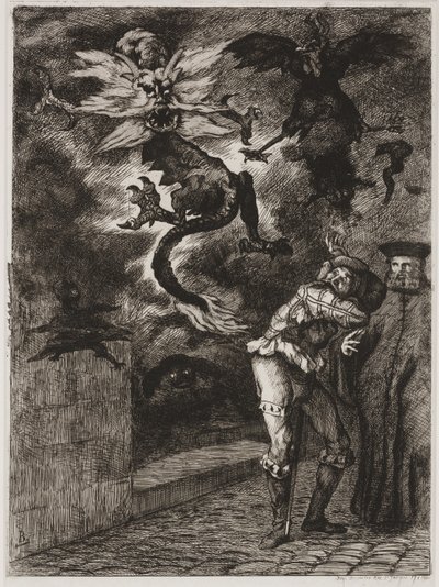 Panurge sortant de chez Raminagrobis - Felix Bracquemond
