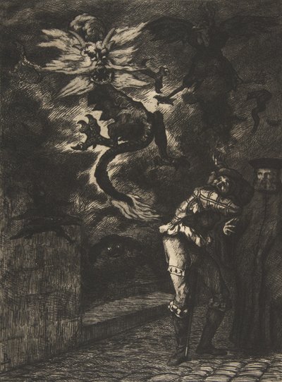 Panurge sortant de chez Raminagrobis, 1854-55 - Felix Bracquemond