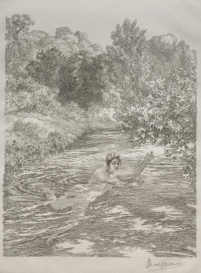Le Baigneur, vers 1860-70 - Felix Bracquemond