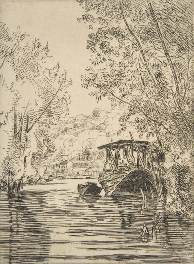 Le bateau du teinturier Bas-Meudon - Felix Bracquemond