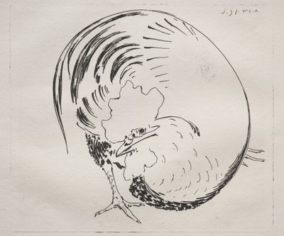 Le Service à haute cuisson : contre-épreuve de coq, vers 1860 - Felix Bracquemond