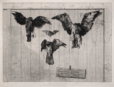 Le haut de la porte battante, 1852 imprimé 1865 - Felix Bracquemond
