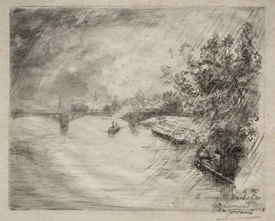 Vue du Pont de Saint-Pères, 1877 - Felix Bracquemond