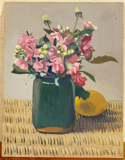 Un bouquet de fleurs et un citron, 1924 - Felix Edouard Vallotton