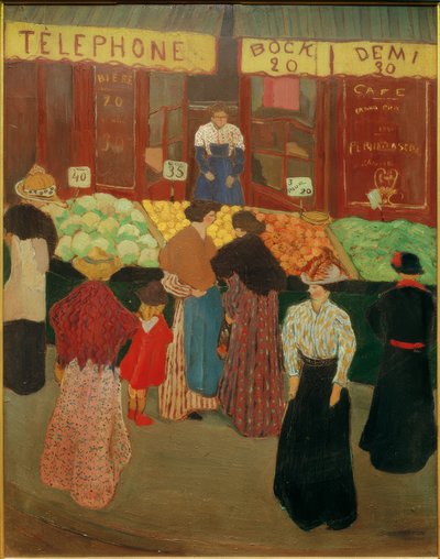 Au marché - Felix Edouard Vallotton