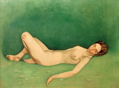 Baigneuse dormant (Femme nue couchée dormant) - Felix Edouard Vallotton