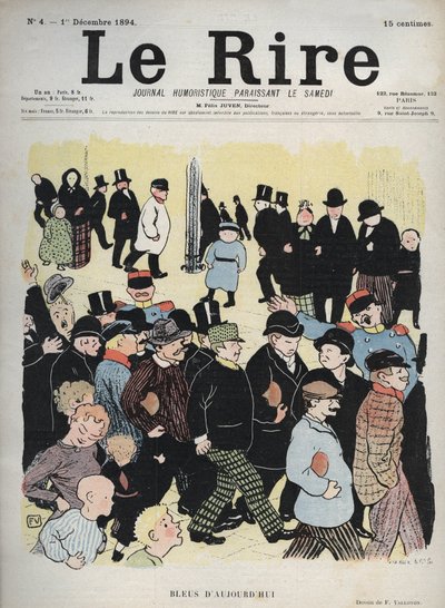 Couverture du journal « Le Rire », n°4, 1er décembre 1894 : Bleus d