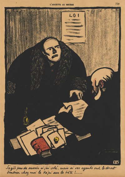 Crimes et châtiments II, 759 : La question est, non pas si... - Felix Edouard Vallotton