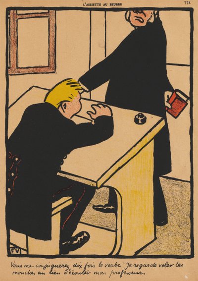 Crimes et châtiments XVII, 774: Vous conjuguerez - Felix Edouard Vallotton