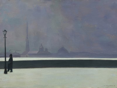 La Néva, brume légère - Felix Edouard Vallotton