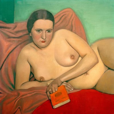 Femme nue tenant un livre - Felix Edouard Vallotton