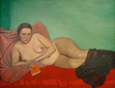 Femme nue tenant un livre - Felix Edouard Vallotton