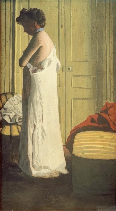 Femme retirant sa chemise - Felix Edouard Vallotton