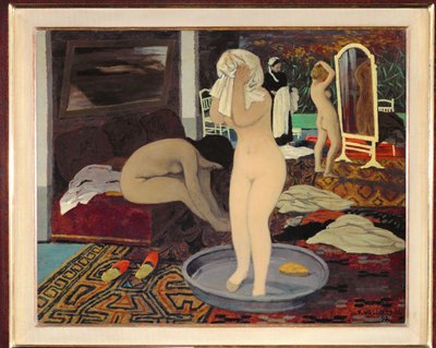 "Femmes a leur toilette (oil on cardboard) - Felix Edouard Vallotton
