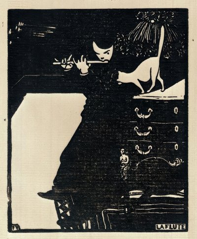La flûte - Felix Edouard Vallotton
