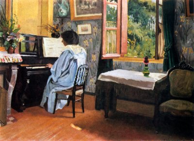 Dame au piano, 1904 - Felix Edouard Vallotton