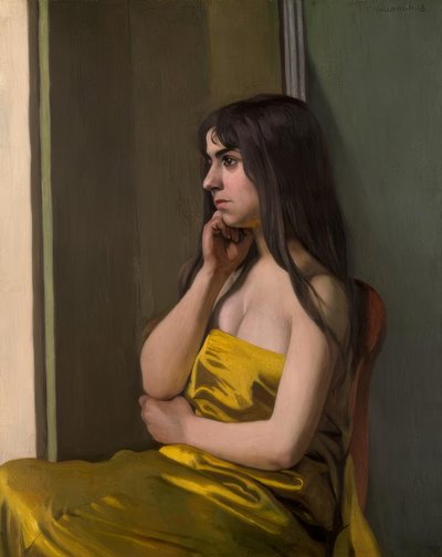 Le tissu jaune - Felix Edouard Vallotton