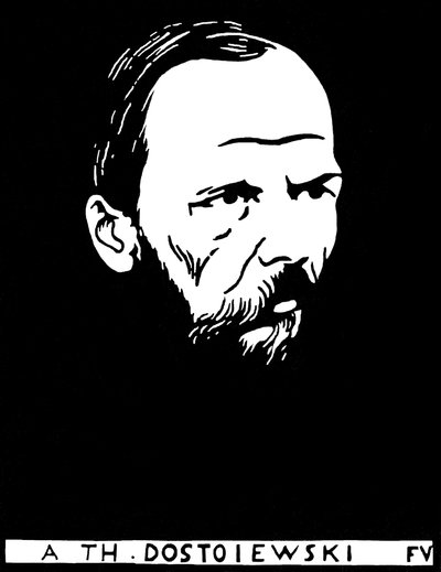 Portrait de Fedor Mikhailovitch Dostoievski - Felix Edouard Vallotton