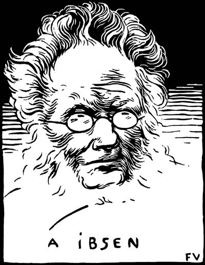Portrait de Henrik Johan Ibsen - Felix Edouard Vallotton