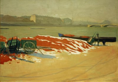 Quai de Seine au sable rouge - Felix Edouard Vallotton