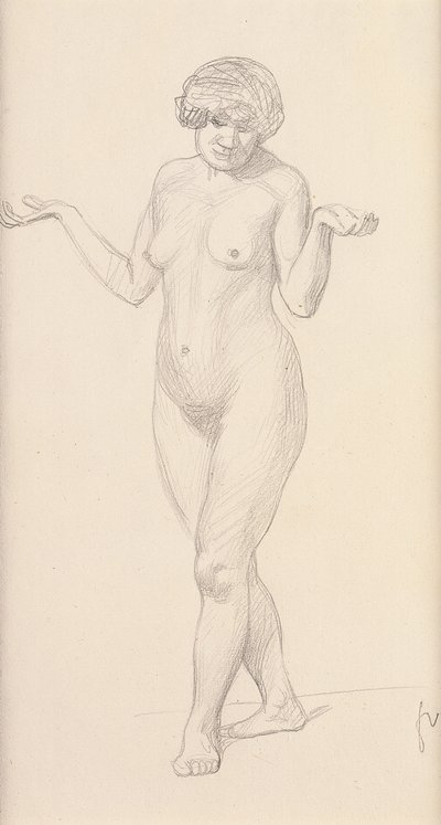 Nu debout de face - Felix Edouard Vallotton