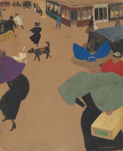 Scène de rue à Paris - Felix Edouard Vallotton